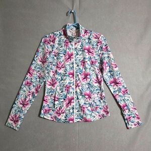 Tommy Bahama Active Womens Full Zip Floral Performance Jacket Size Medium